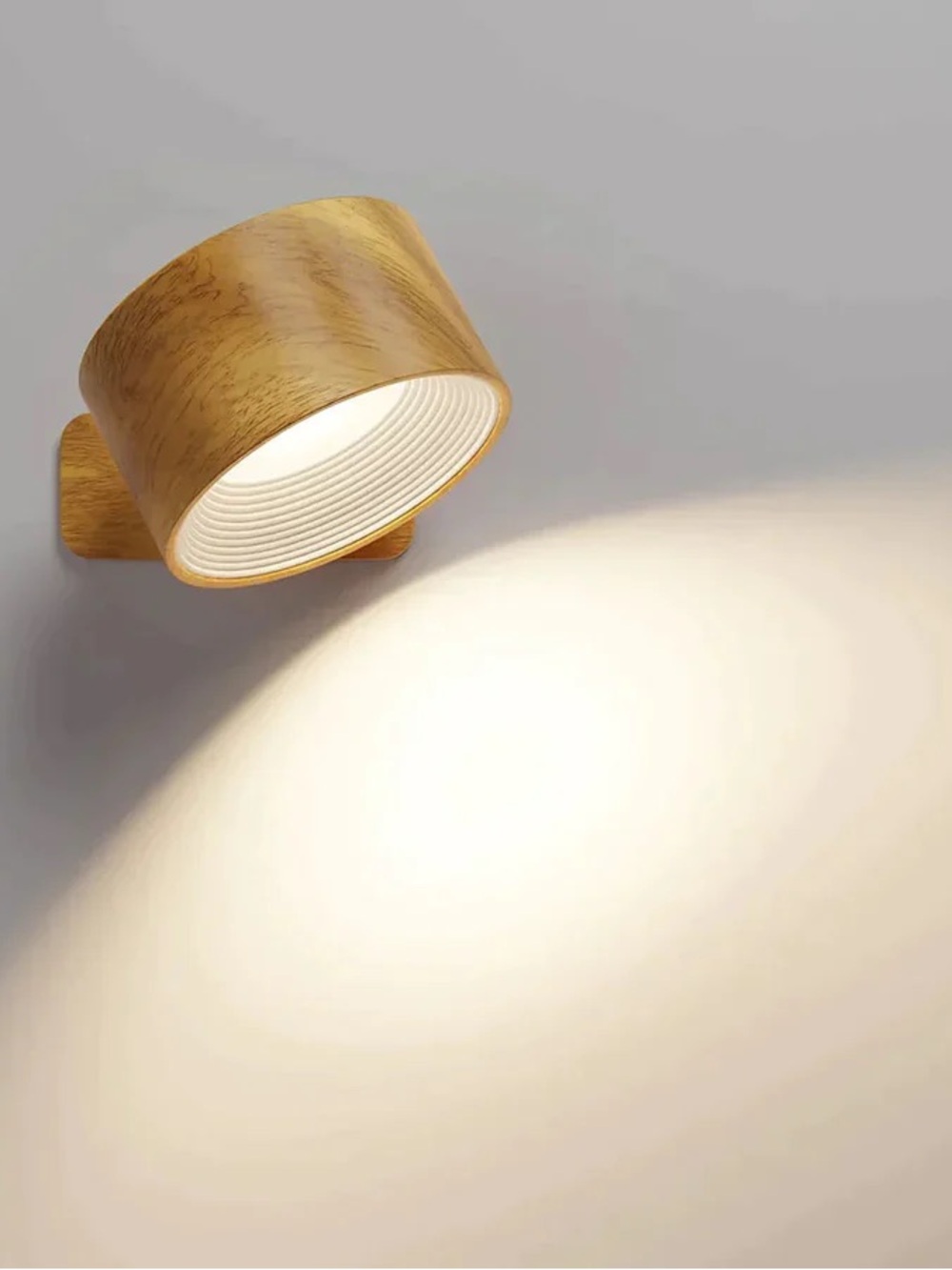 NEW Lights of Sweden Infinity wall sconce lamp. Light wood tone, Scandi style.